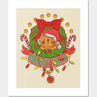 meowy xmas :cookie cat Posters and Art